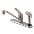 Blueprints 8 Inch Kitchen Faucet With Sprayer Mount On Base - Satin Nickel Finish BL343628